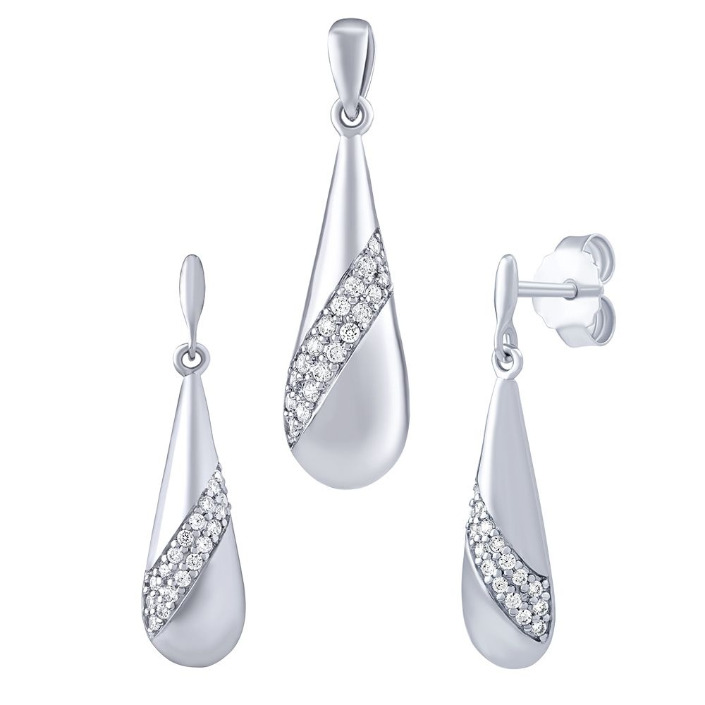 Stříbrný set šperků Quilla s Brilliance Zirconia FW15230SET