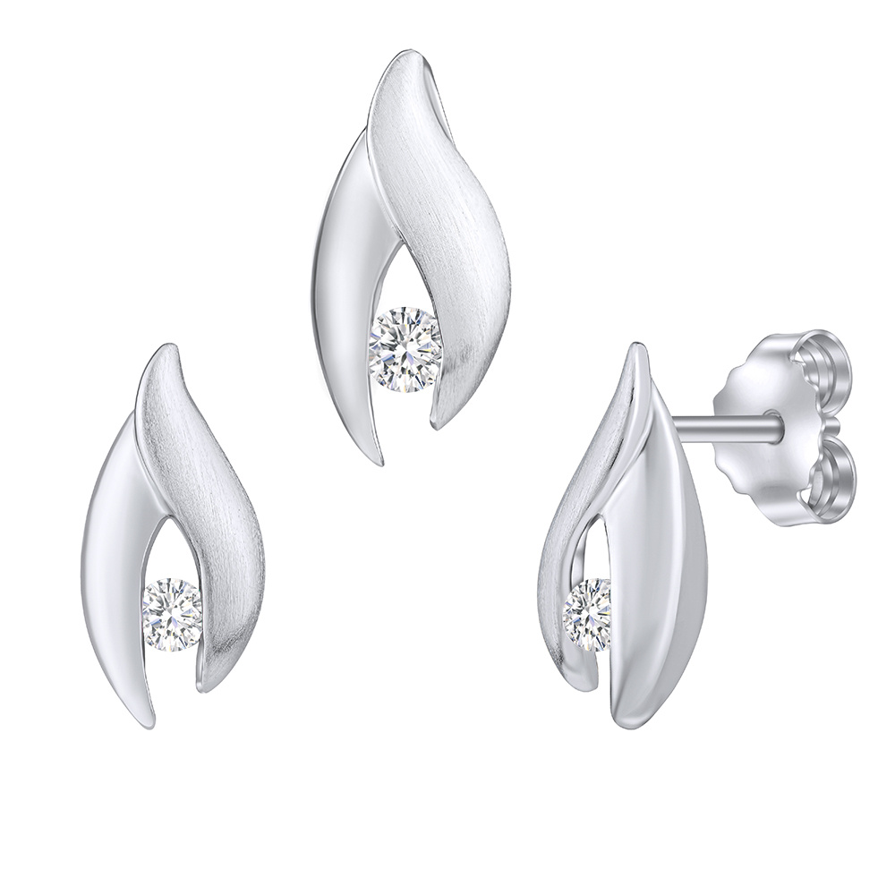 Stříbrný set šperků Claire s čirým Brilliance Zirconia - náušnice a přívěsek FWS15198W