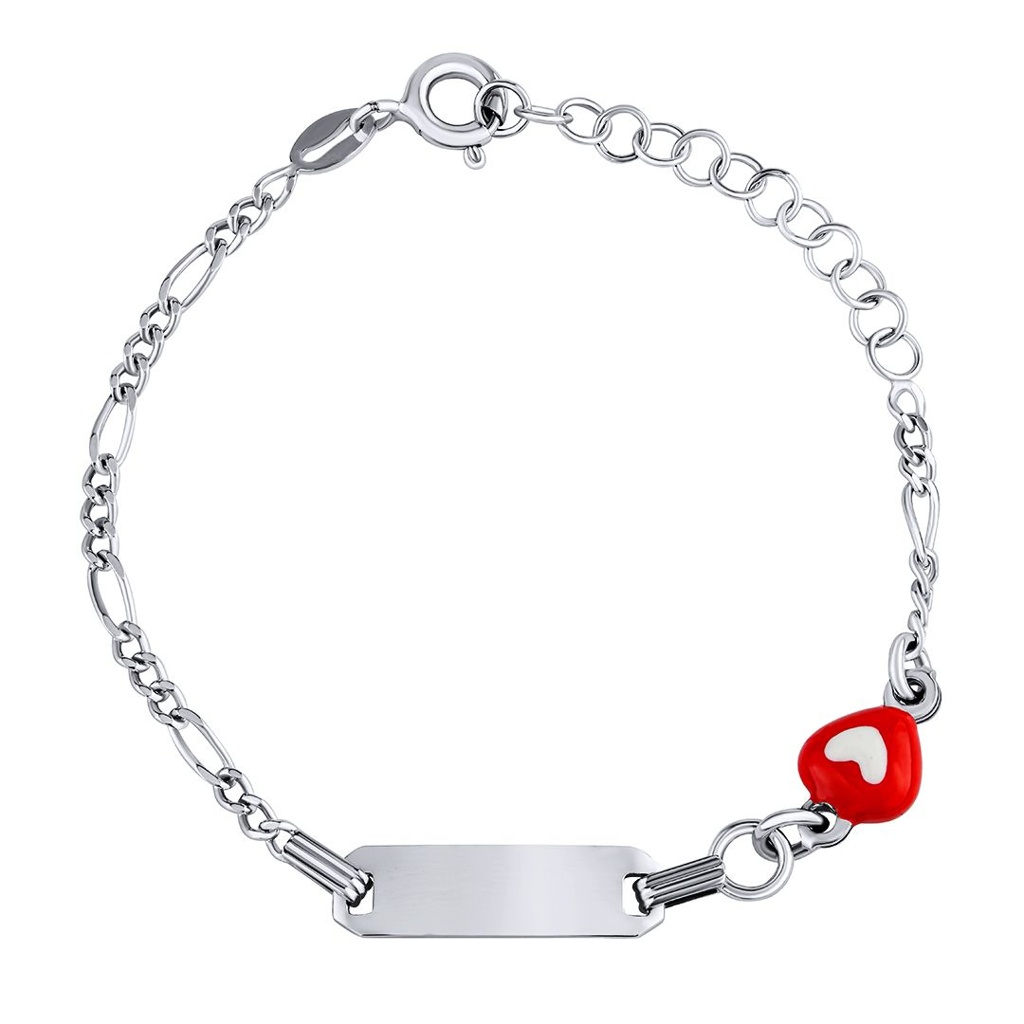 Stříbrný dětský náramek Lexi se srdíčkem GV04804B1-12 cm