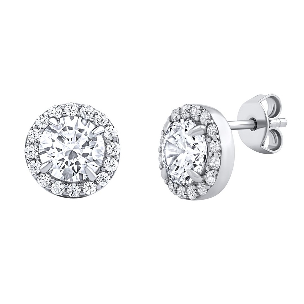 Stříbrné náušnice Dina s Brilliance Zirconia MW01823E