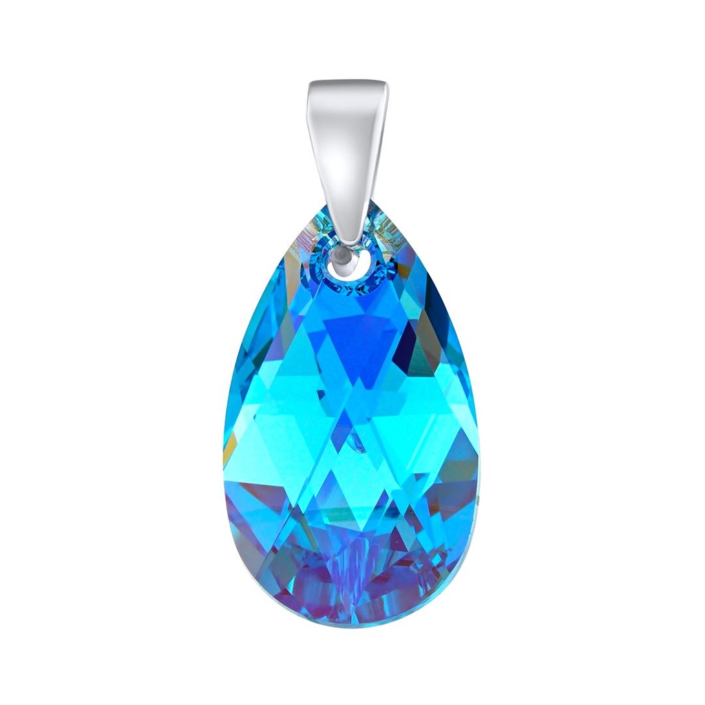 Stříbrný přívěsek Jelly ve tvaru kapky Swarovski® Crystals Aquamarine LSW6106P16AQ