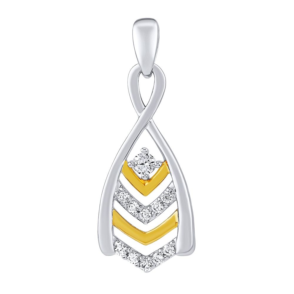 Jemný stříbrný/pozlacený přívěsek Ashley s Brilliance Zirconia FW15133PGP