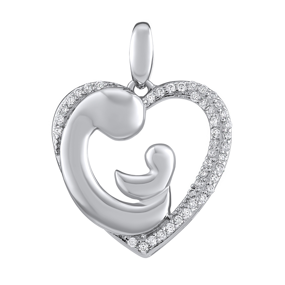 Stříbrný přívěsek mateřství Nessa s Brilliance Zirconia JJJ0281PW