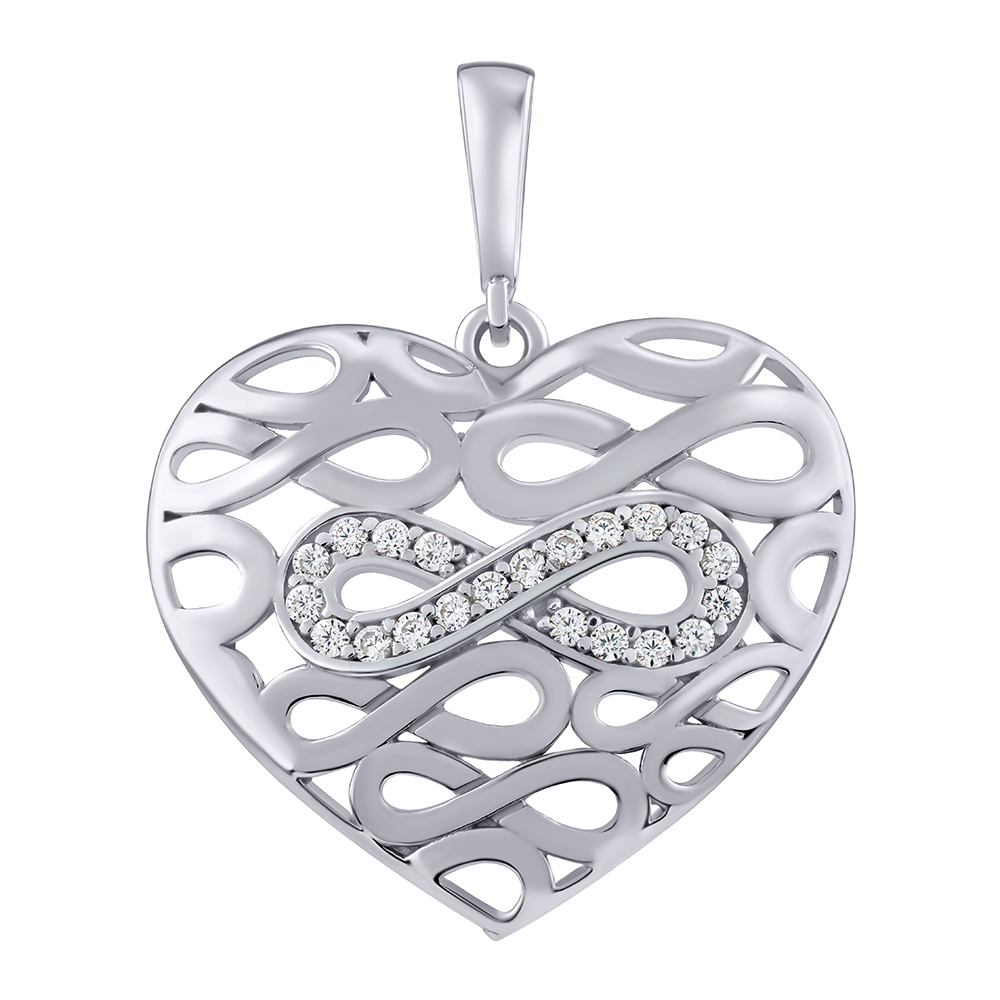 Stříbrný přívěsek srdce Infinity Mathilde s Brilliance Zirconia PRGPKP0822PS