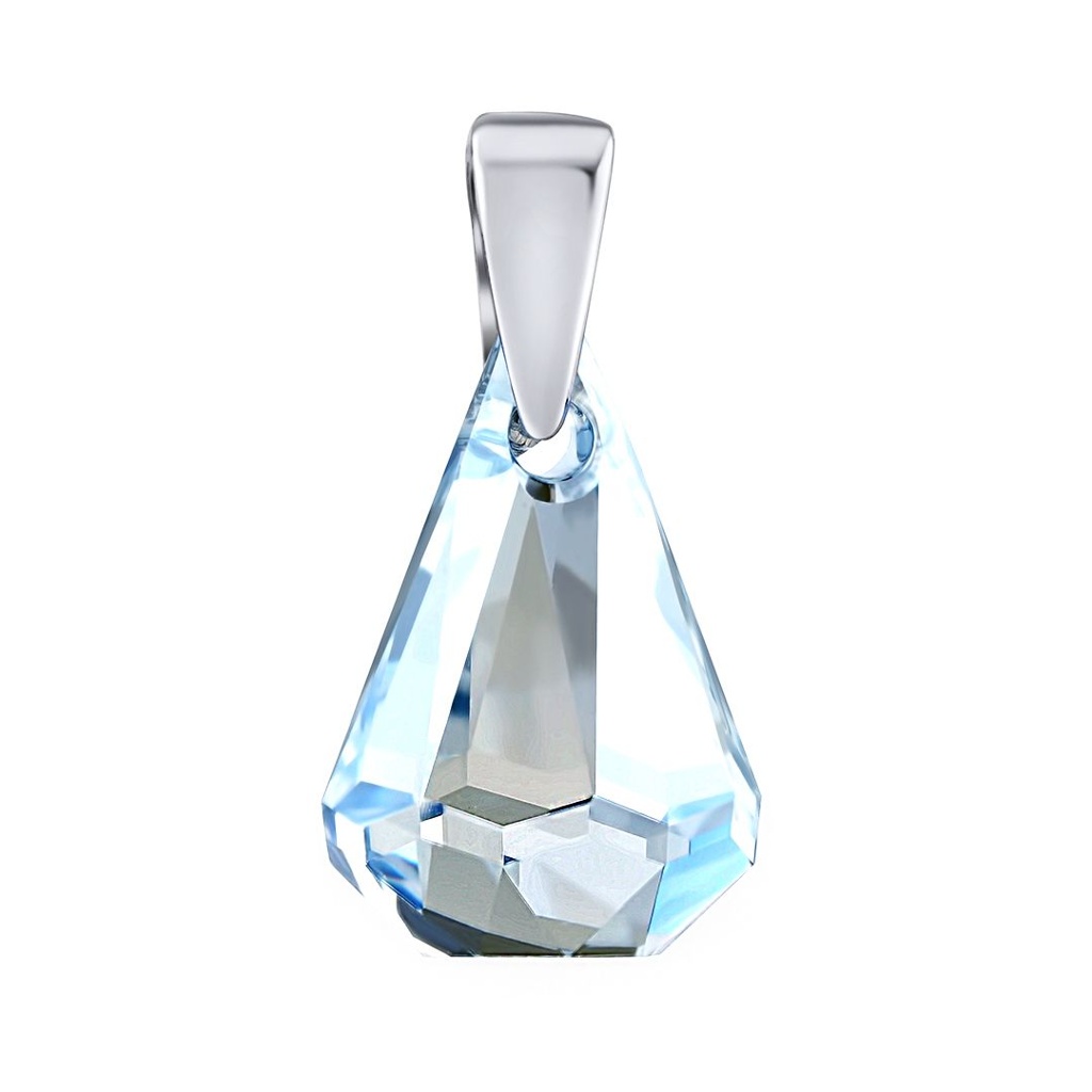 SILVERGO stříbrný přívěsek XIRIUS Raindrop 14mm Blue Shade se Swarovski® Crystals LSW178P