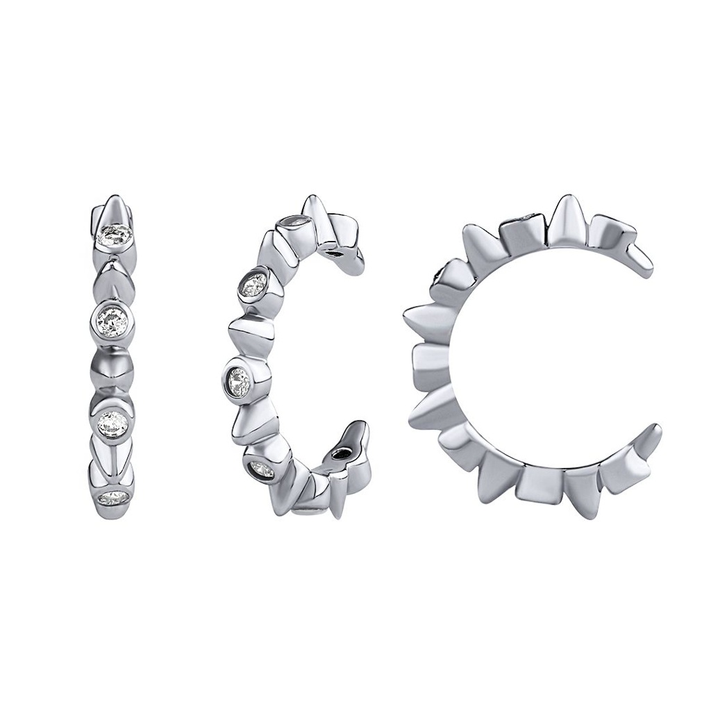 Stříbrná záušnice Amanda s Brilliance Zirconia DCC220492EW