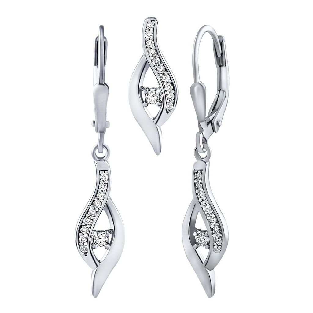 Stříbrný set šperků Selina náušnice a přívěsek s Brilliance Zirconia QR176SS