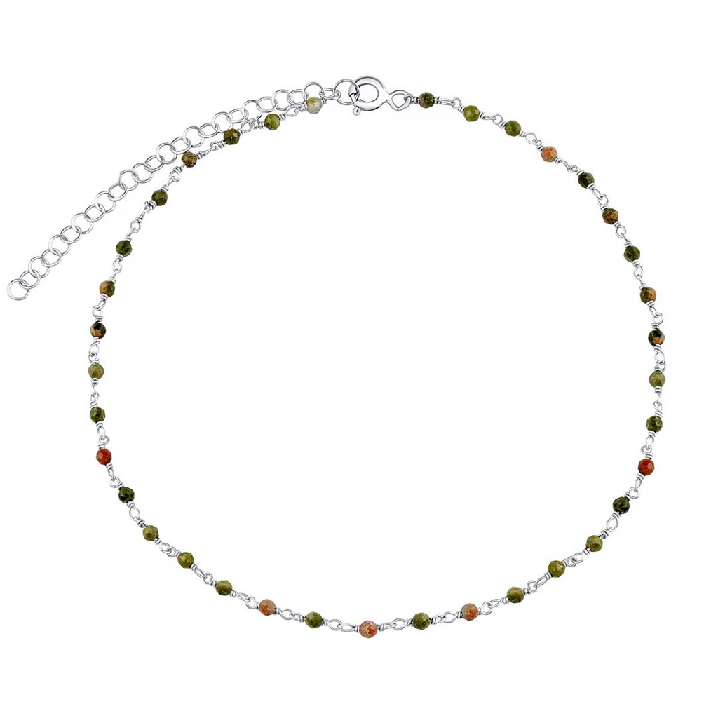 Stříbrný náramek s pravým achátem Arika 2mm INS1013BAG