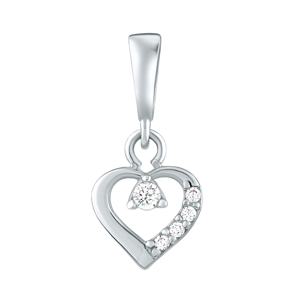 Přívěsek srdce Adalie z bílého zlata s Brilliance Zirconia PRGPNP0008PGW