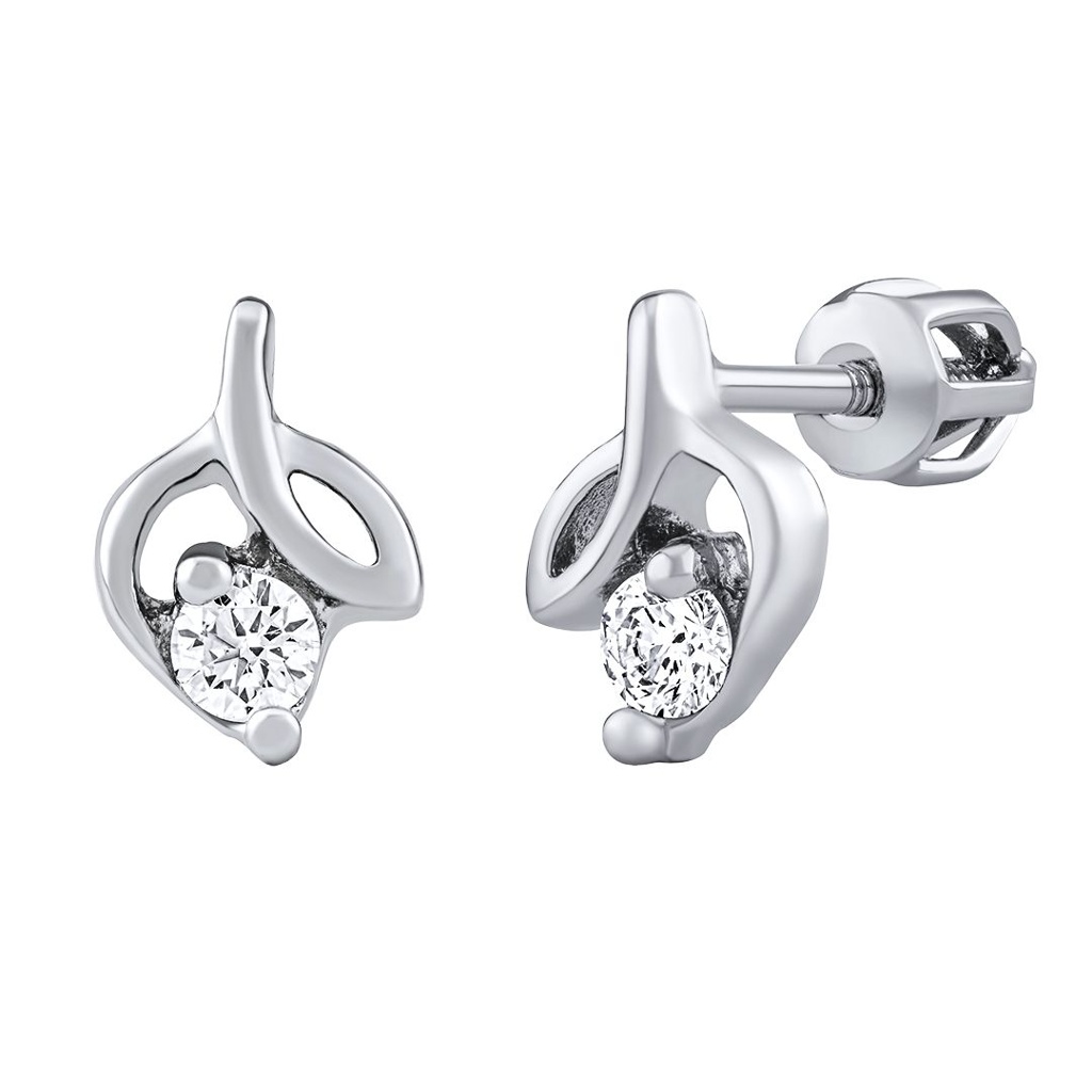 Stříbrné náušnice lístky Yolla s čirými Brilliance Zirconia SILVEGOB31042ESBDW