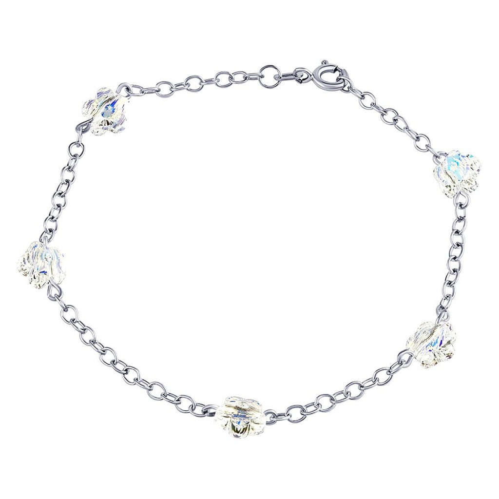 Stříbrný náramek Costa s kytičkami Swarovski® Crystals SILVEGOB60556BSWW
