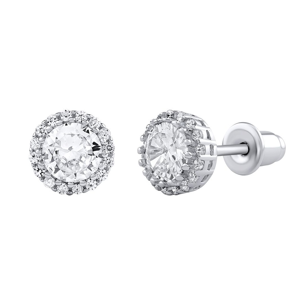 Stříbrné náušnice Aga s čirými Brilliance Zirconia DCC2056235EW