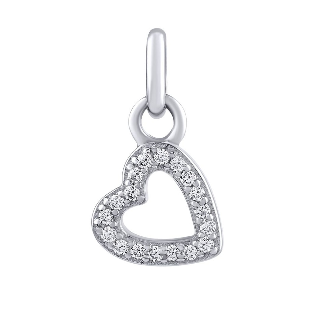 Stříbrný přívěsek srdce Kiara s Brilliance Zirconia MW3051P
