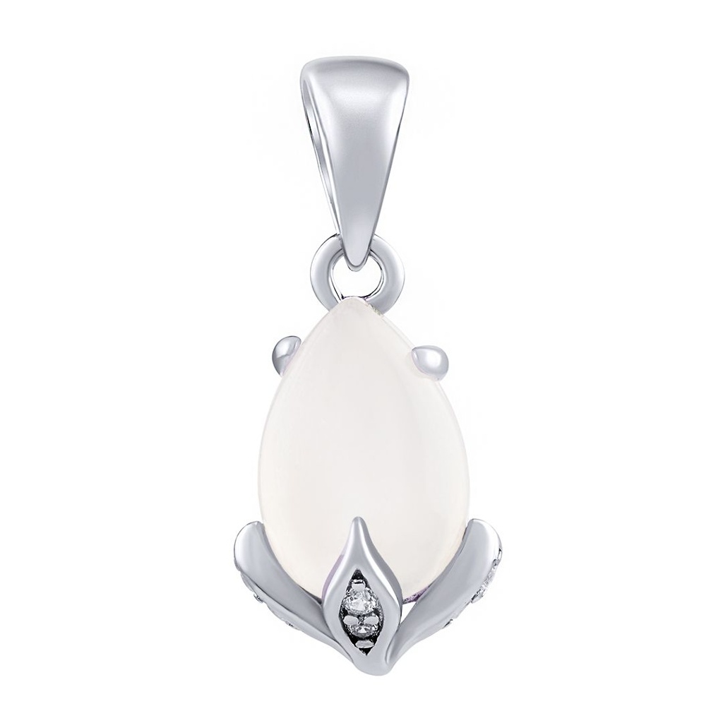 Stříbrný přívěsek Clarissa s měsíčním kamenem a Brilliance Zirconia JJJ1267PMS