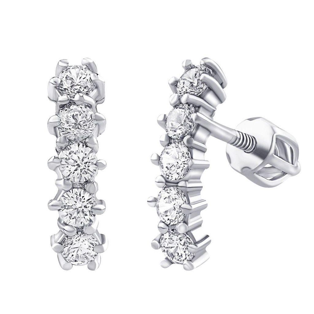 Stříbrné náušnice Lela s čirými Brilliance Zirconia SILVEGOB31760ESBDW