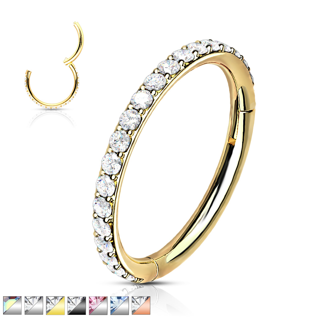 Piercing kruh segment s kamenem