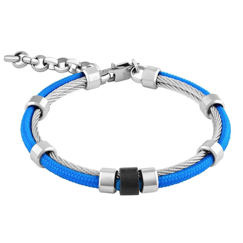 Pánský náramek CLIMBER z chirurgické oceli PRD3058BLBL