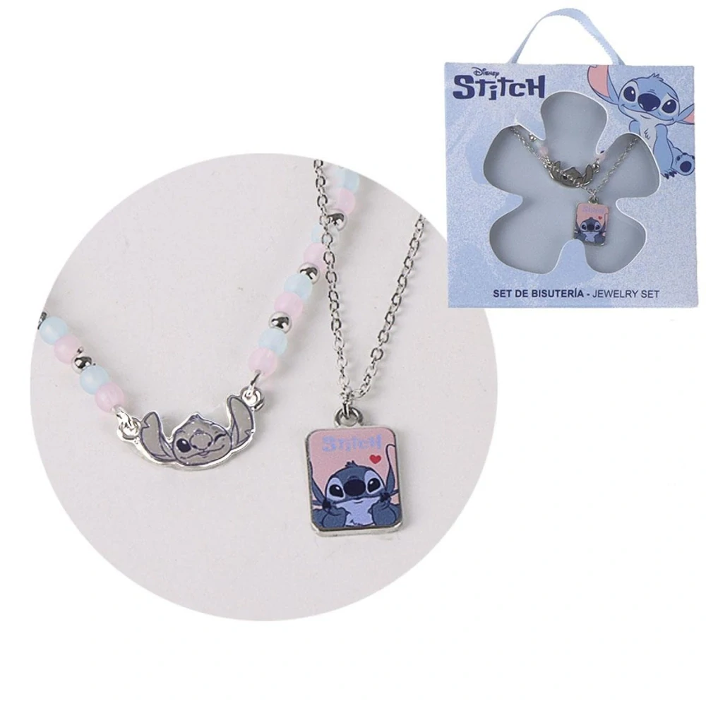 Dětská sada náhrdelníků Disney Stitch – 2 náhrdelníky s přívěsky