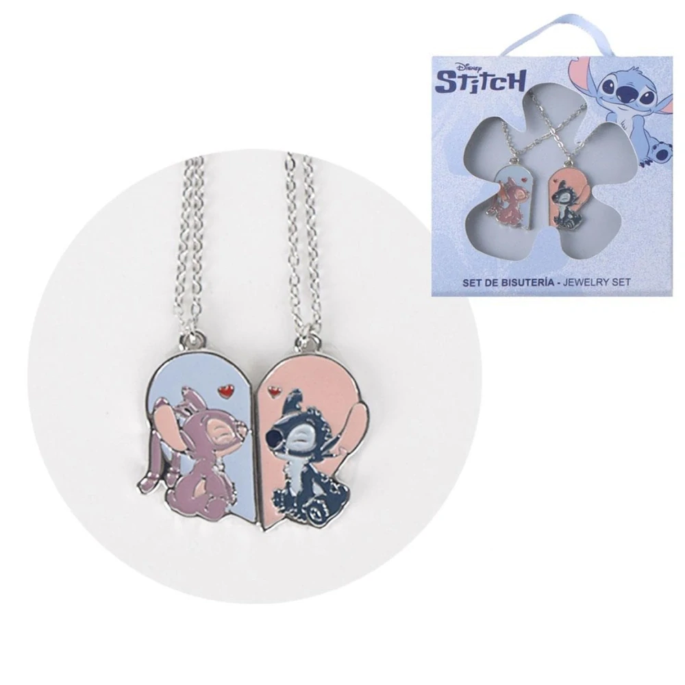 BFF náhrdelníky Disney Stitch a Angel pro kamarádky – sada 2 náhrdelníků