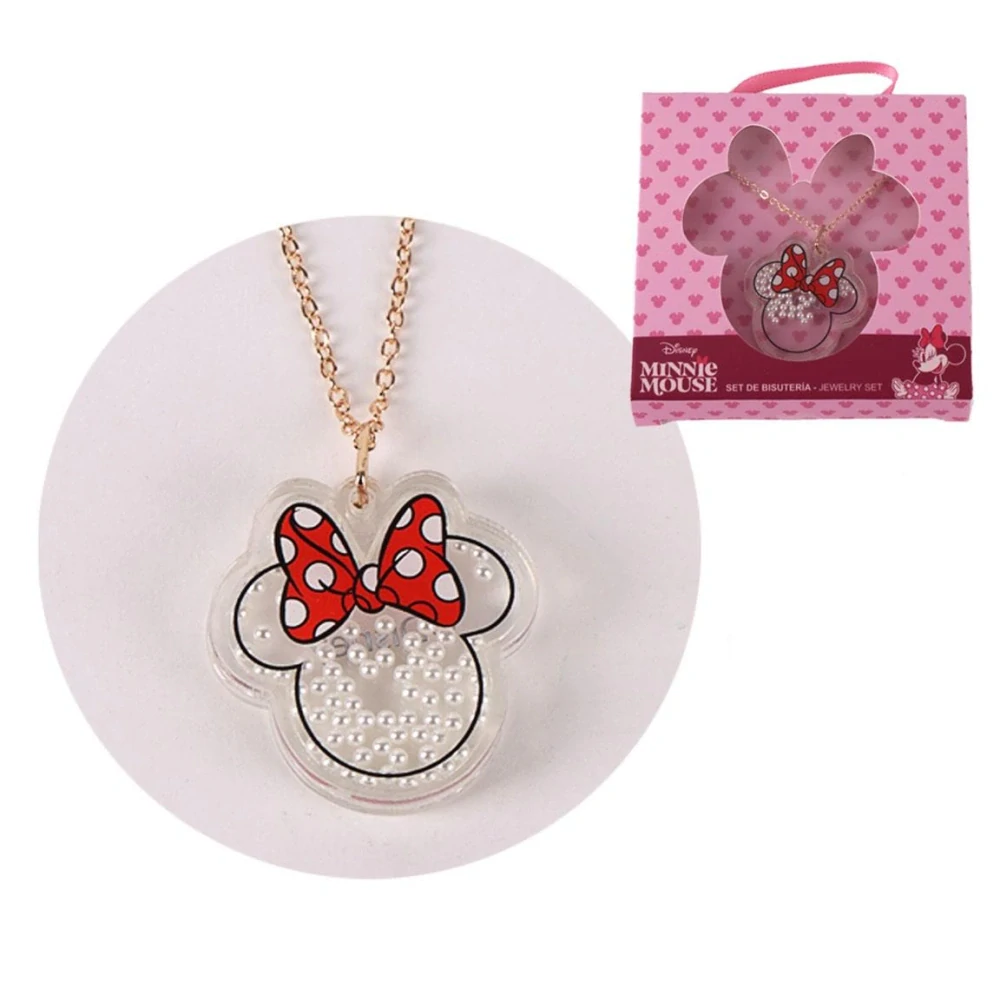 Minnie Mouse dětský náhrdelník s perličkovým přívěskem