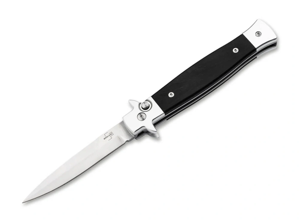 Vyhazovací nůž Böker Stiletto Ebony