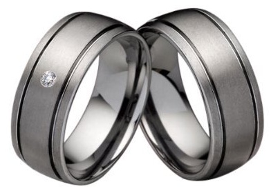 Snubní prsteny z wolframu R-TW-005