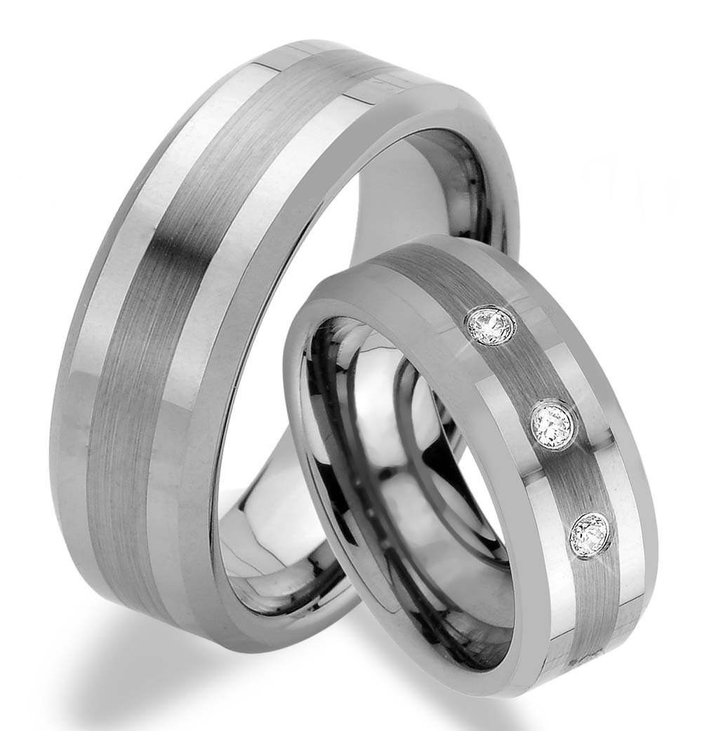 Wolframové snubní prsteny R-TW-006