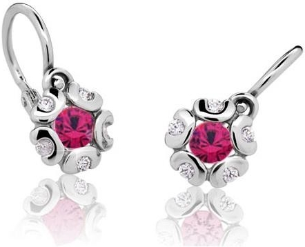 Dětské naušnice Cutie C2178-B Ruby Dark