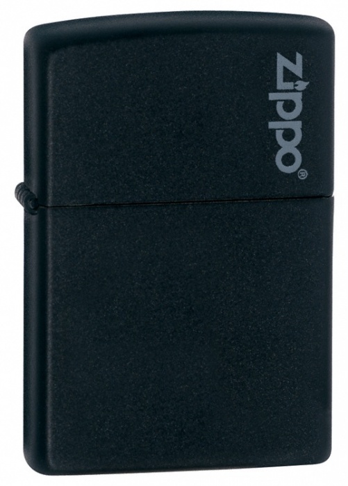 Benzínový zapalovač Zippo Black Matte w/Zippo Logo 26092