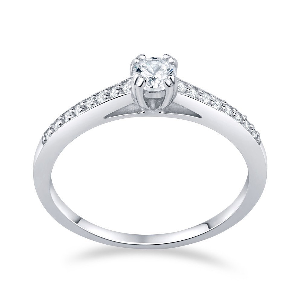 SILVEGO stříbrný prsten ATHENAIS se Swarovski® Zirconia