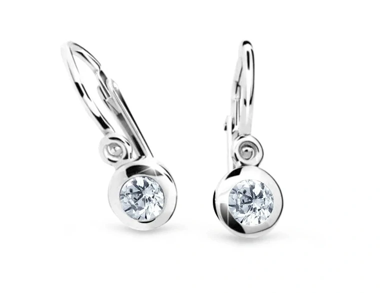 Dětské naušnice Cutie C1537-B CZ White