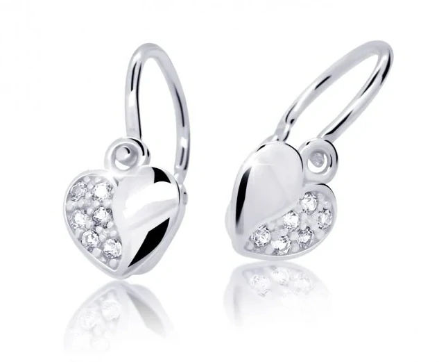 Dětské náušnice Cutie C2160-B CZ White