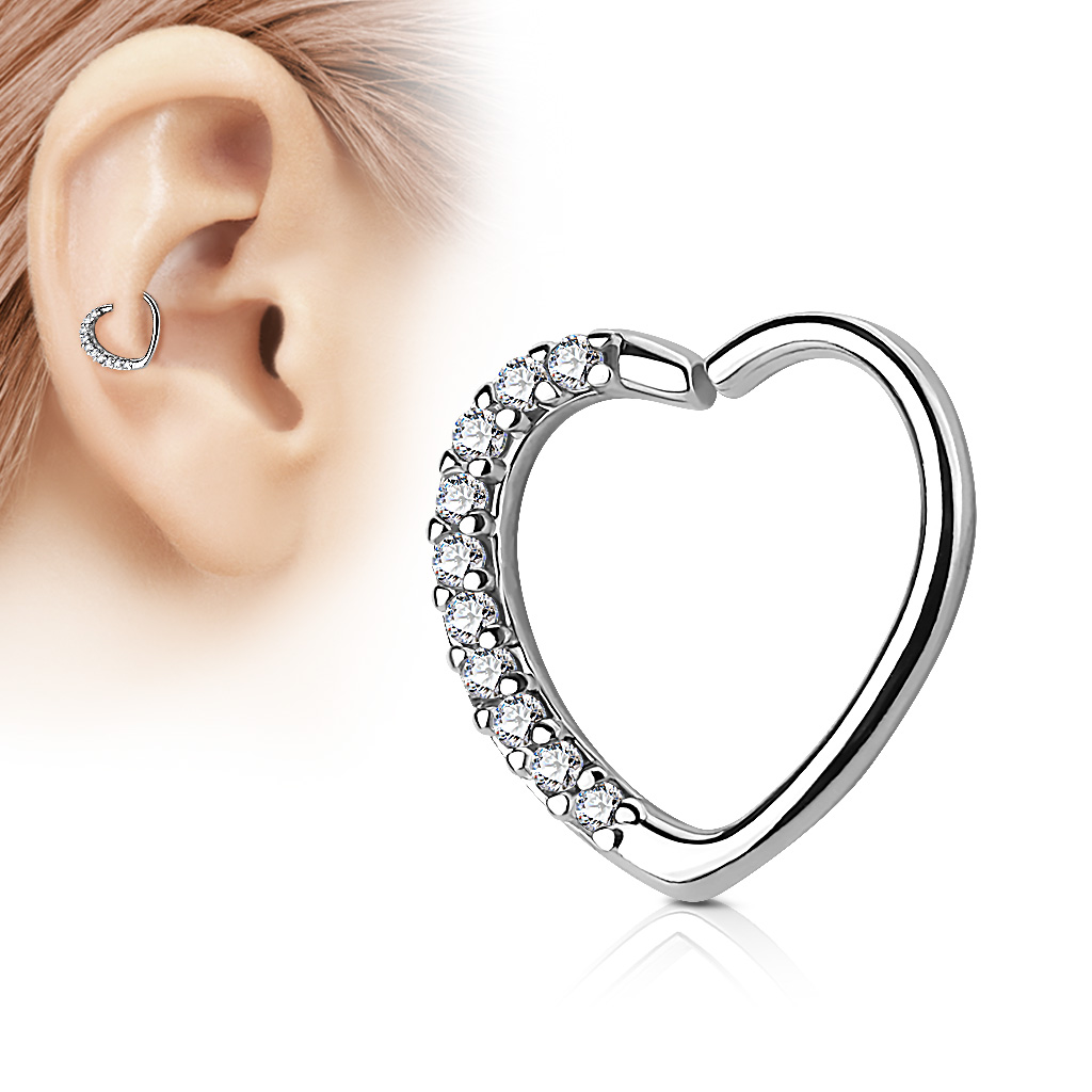 Piercing do nosu/ucha ve tvaru srdce RXH01