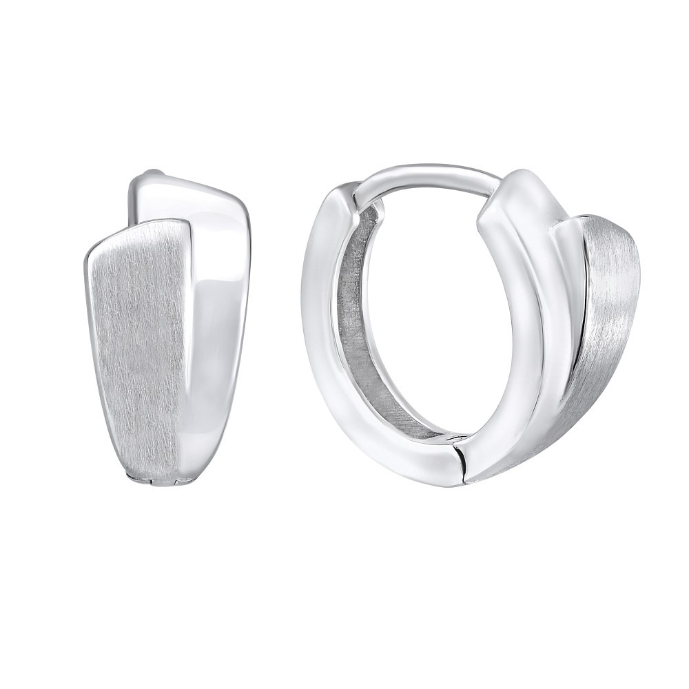 Celostříbrné kruhové náušnice CLARA