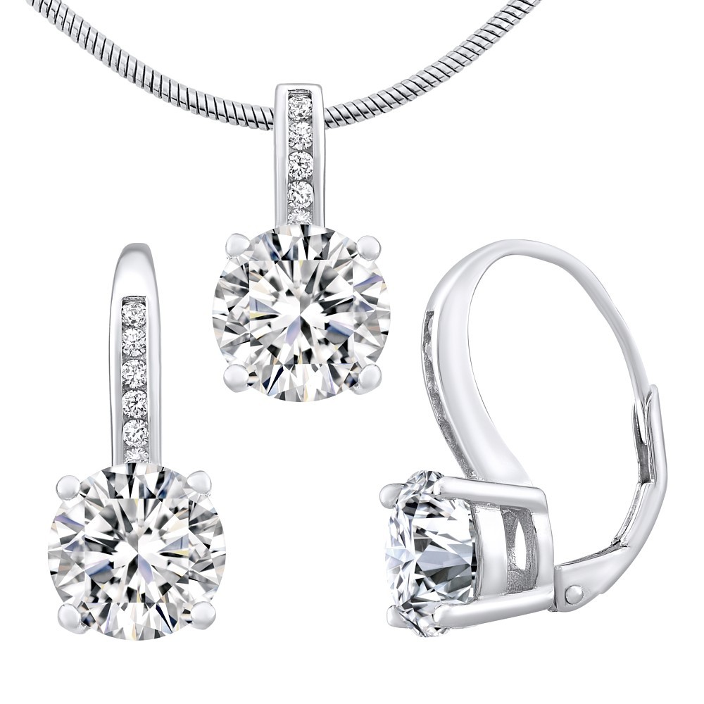 Stříbrný set šperků VERITY náušnice a přívěsek