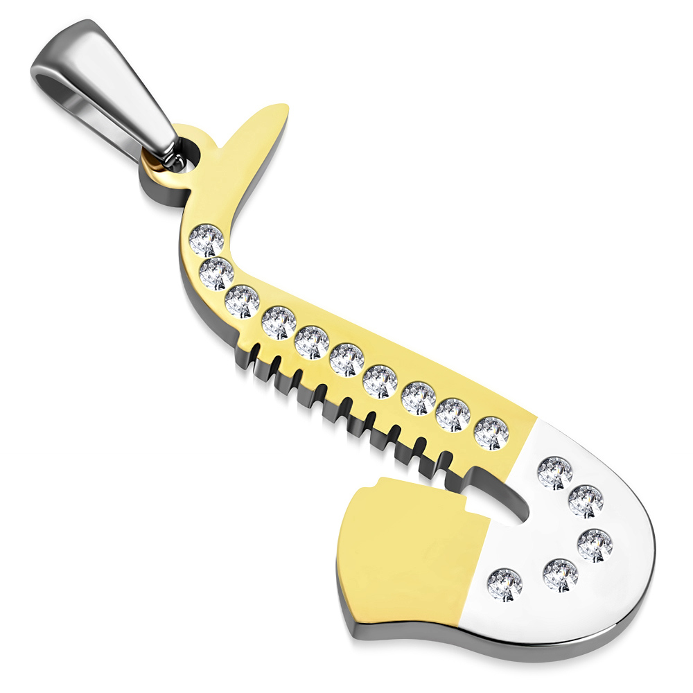 Přívěsek z chirurgické oceli Saxophon PPC576