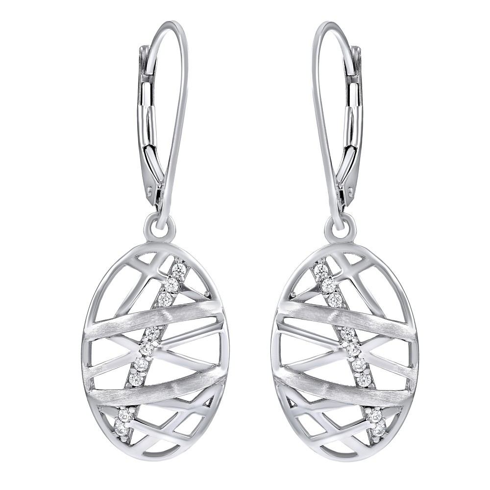 Stříbrné náušnice JOURNEY dekorované zirkony