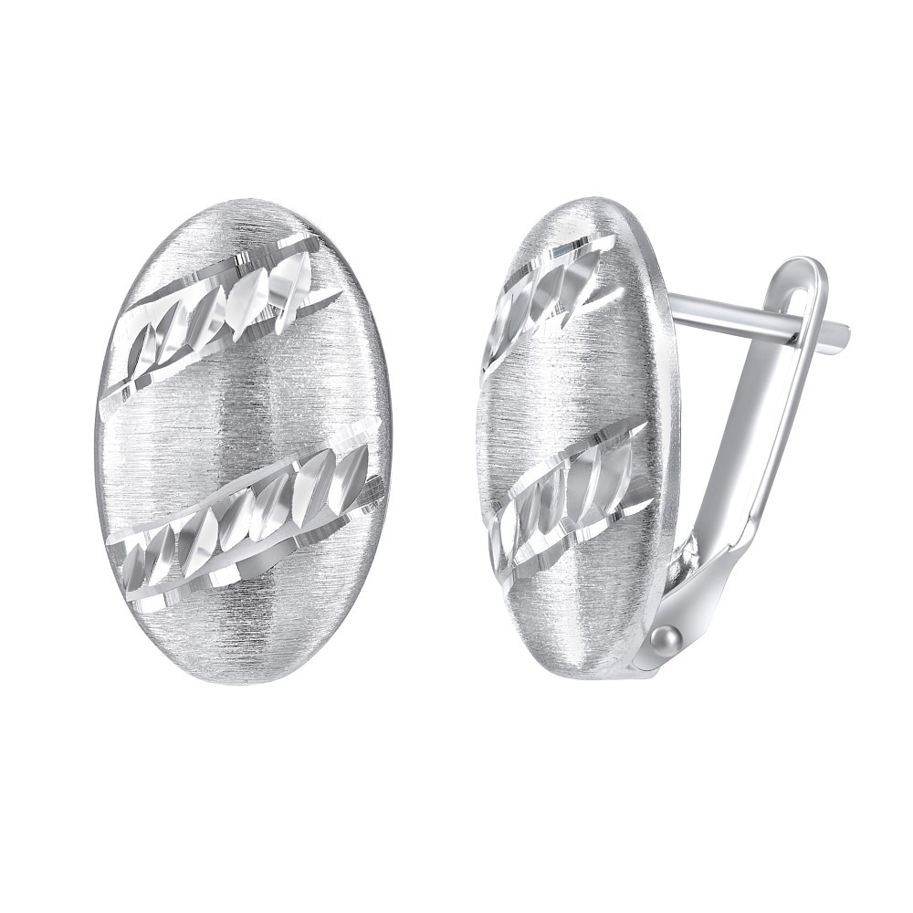 Stříbrné náušnice dekorované výbrusem