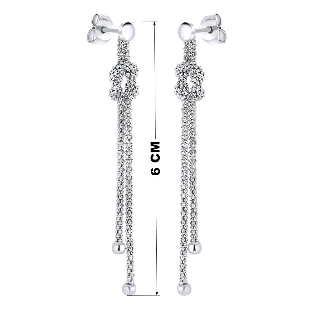 Stříbrné řetízkové náušnice 6 cm