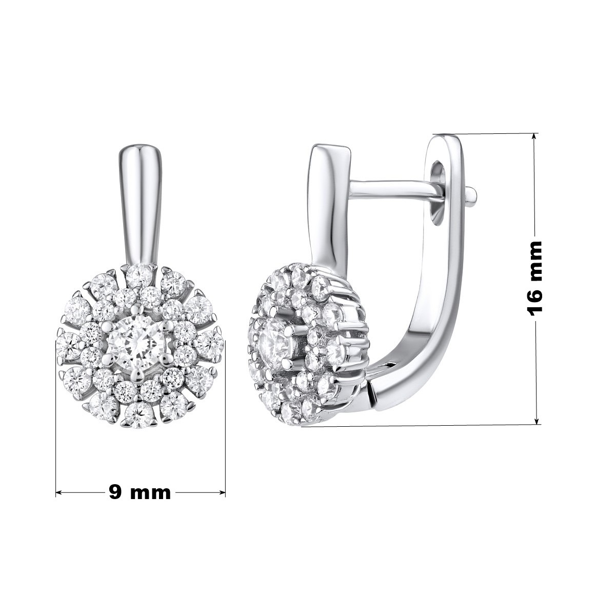 Stříbrné náušnice AVERY se zirkony