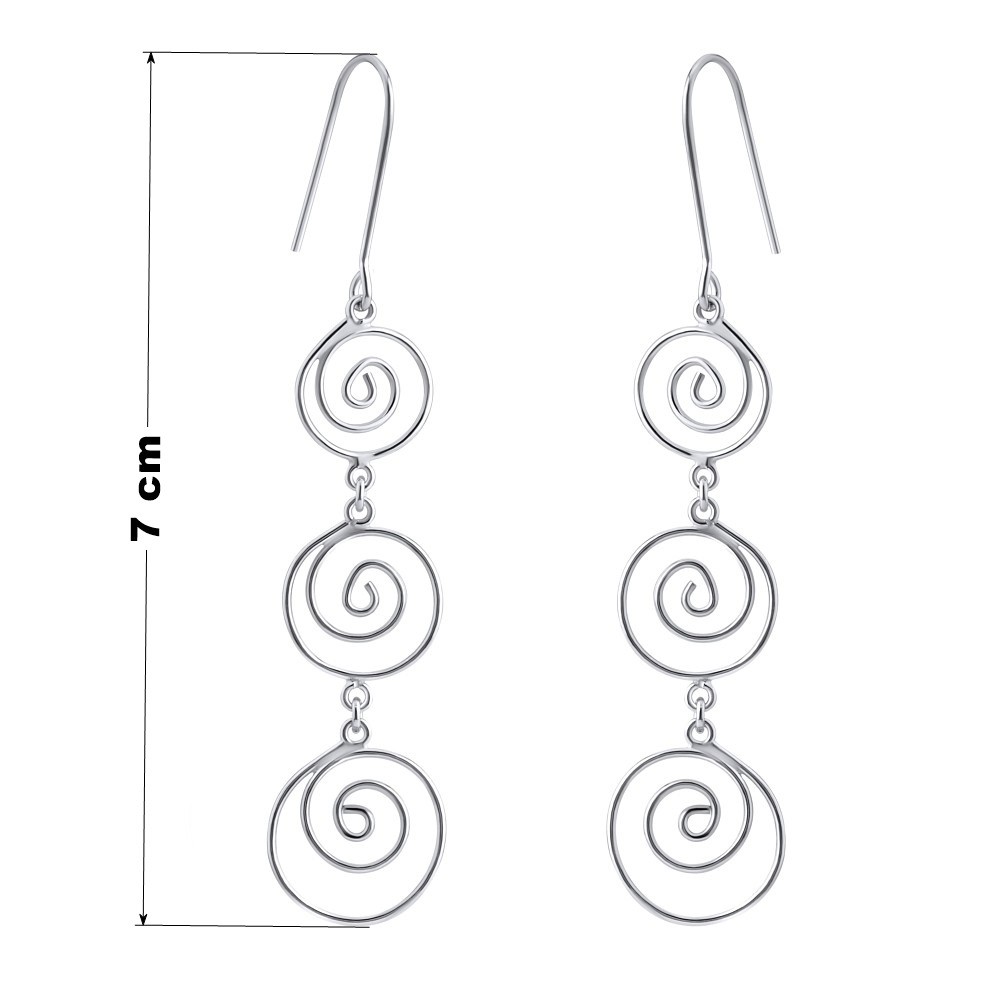 Stříbrné náušnice spirálky