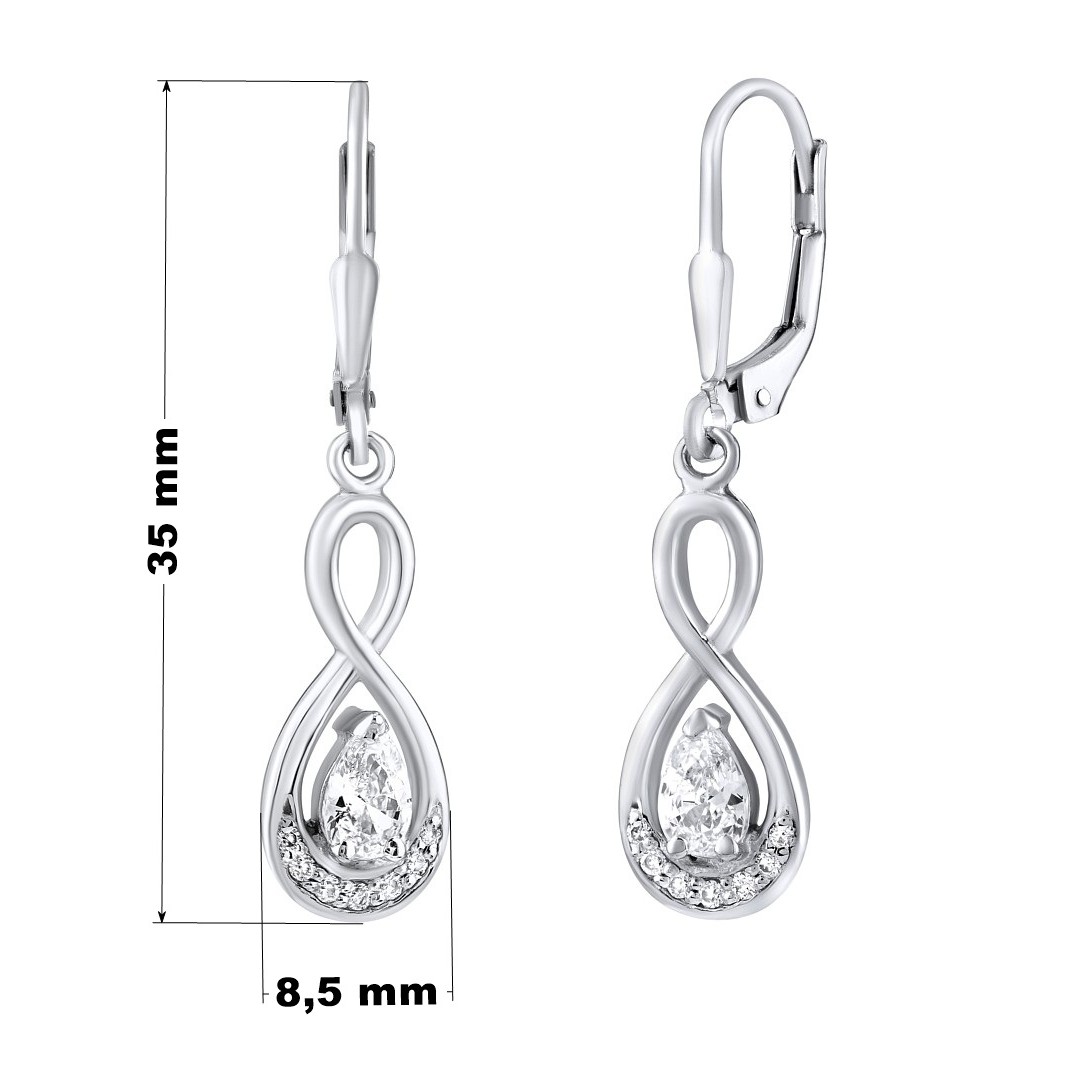 Stříbrné náušnice se zirkony