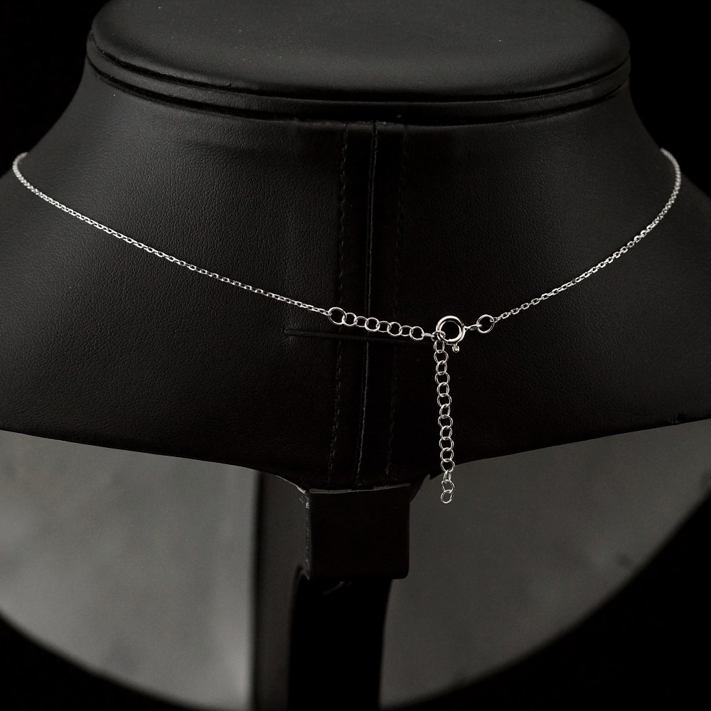 SILVEGO stříbrný náhrdelník s pírkem se Swarovski® Zirconia