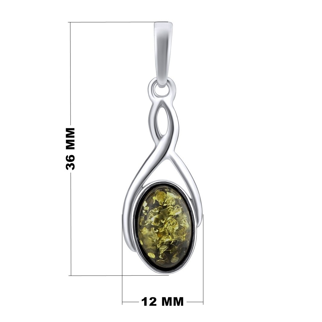 Stříbrný přívěsek s přírodním jantarem