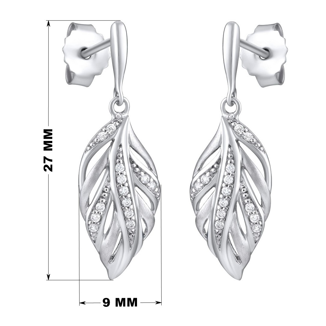 SILVEGO luxusní stříbrné náušnice