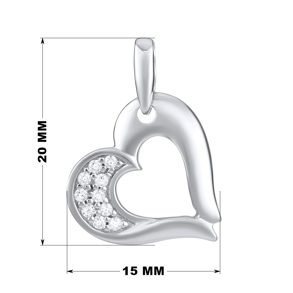 SILVEGO stříbrný přívěsek srdce