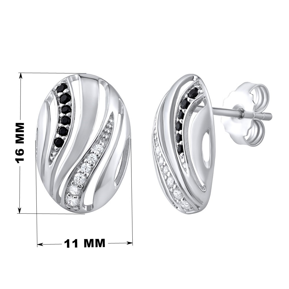 SILVEGO stříbrné náušnice oválky na puzetu