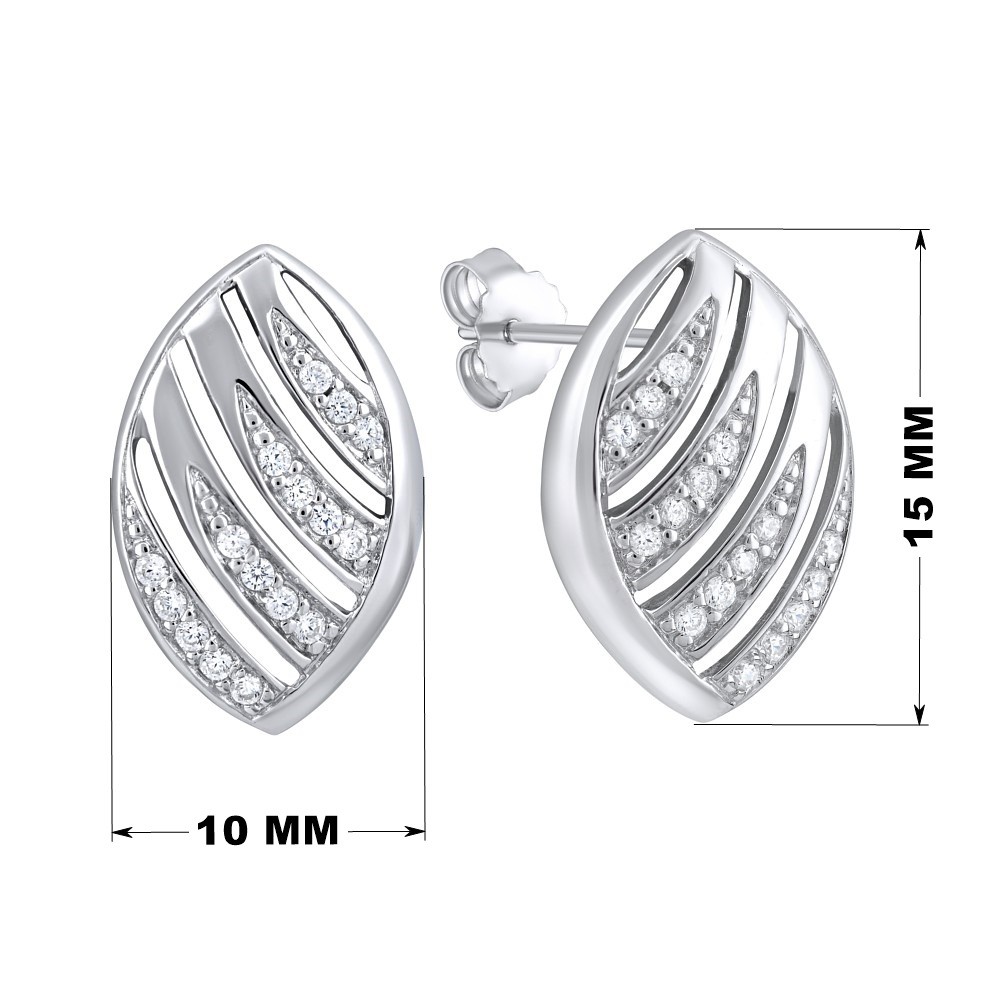 SILVEGO stříbrné náušnice na puzety