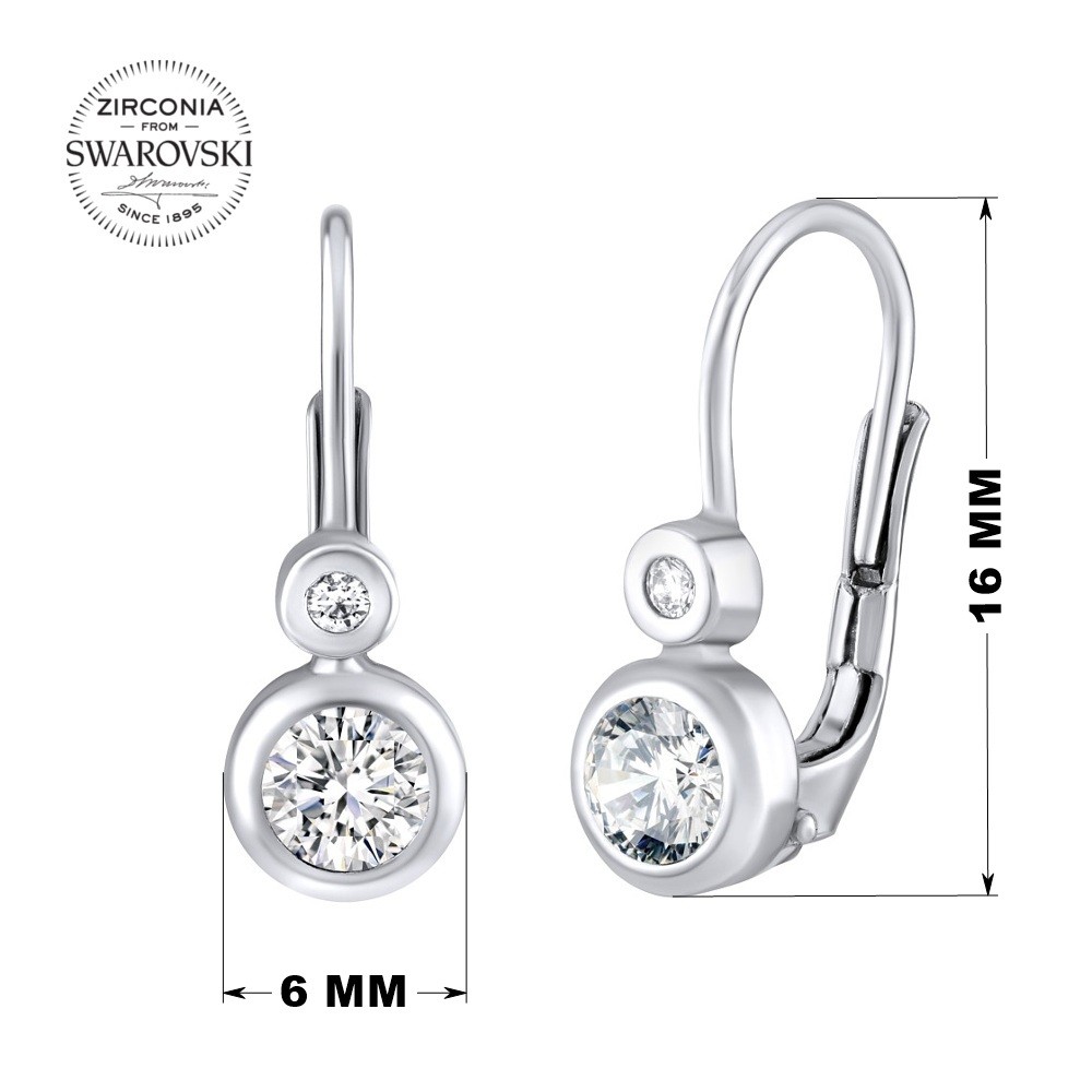 Stříbrné náušničky SIERRA s čirými zirkony SILVEGOB31811C