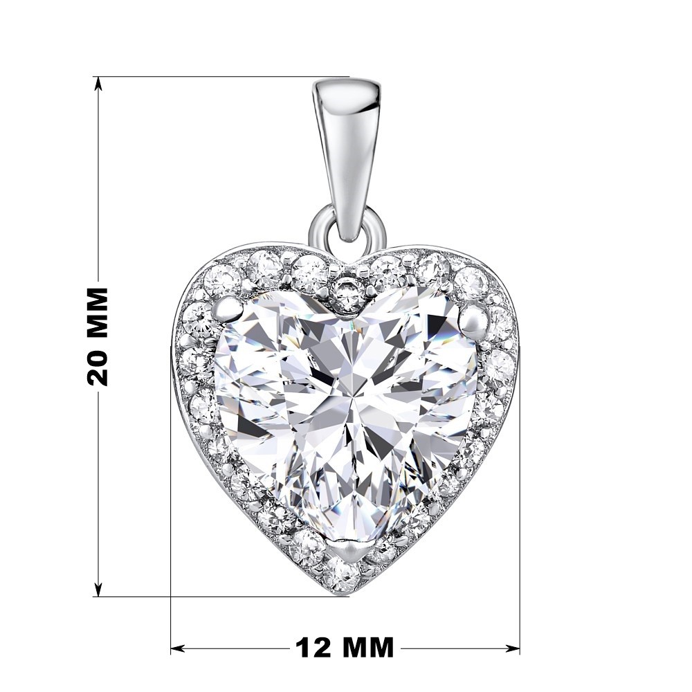 SILVEGO stříbrný přívěsek srdce